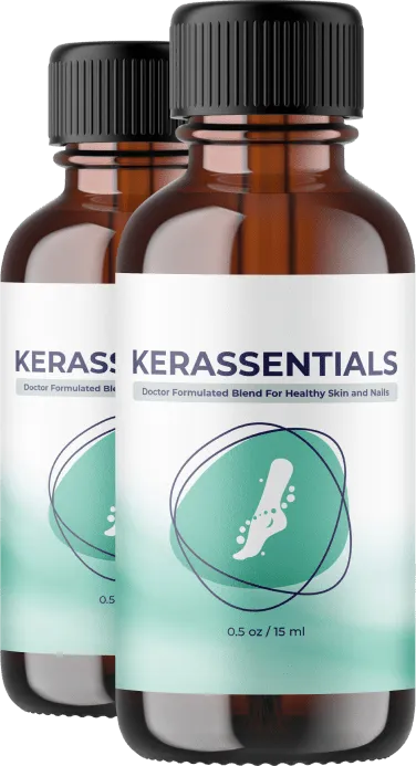 Two Kerassentials nail oil bottles, 15ml each
