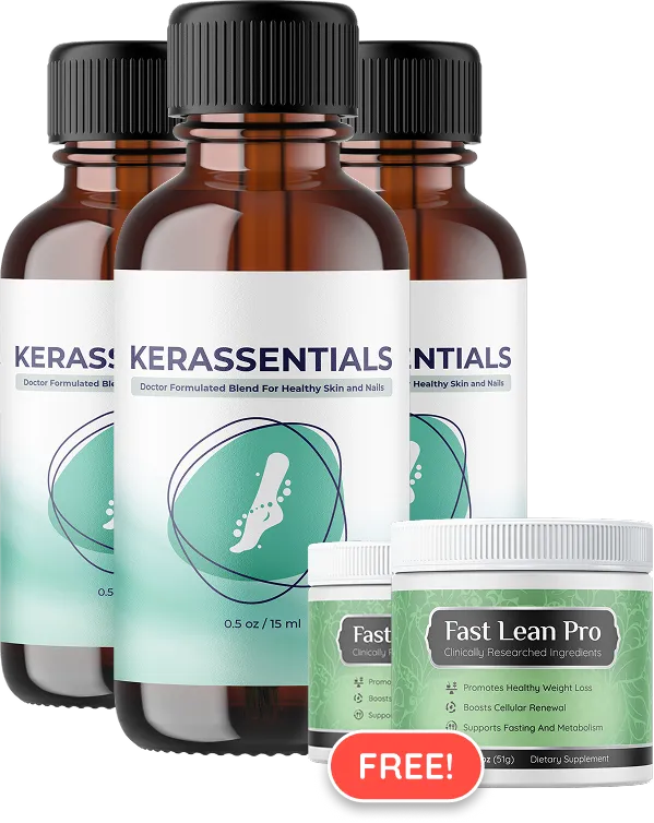 3 bottles of Kerassentials nail oil