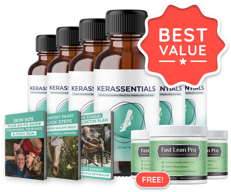6 bottles of Kerassentials nail oil with bonus eBooks
